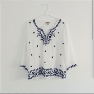 Lucky brand embroidered top